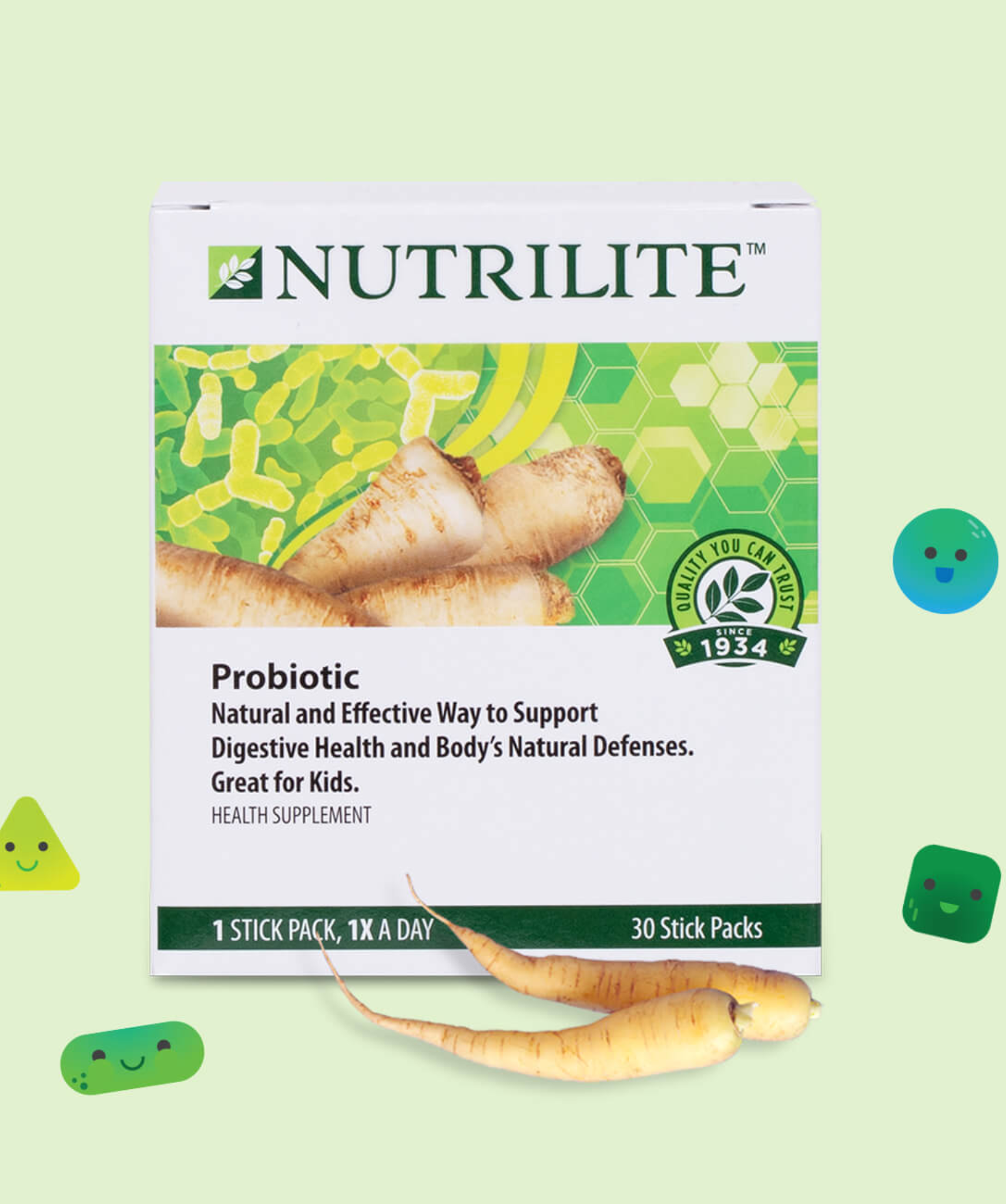 Sản phẩm bột lợi khuẩn Probiotic của Nutrilite Amway phù hợp với nhiều đối tượng sử dụng