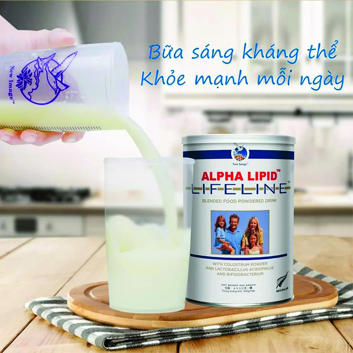 Cách Pha sữa non alpha lipid lifeline chuẩn chính xác