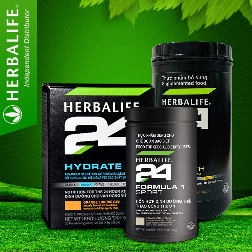 Sử dụng bộ 3 san phẩm H24 của Herbalife giúp mang lại hiệu quả rõ rệt